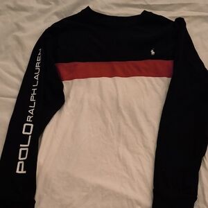 Polo Ralph Lauren Black and White Long Sleeve Shirt